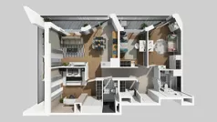 4 pokoje, mieszkanie 90,21 m², piętro 5, oferta nr B/150, Osiedle przy Wielickiej etap 1.2, Kraków, Bieżanów-Prokocim, ul. M. Orwid