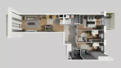 4 pokoje, mieszkanie 77,01 m², piętro 1, oferta nr C/173, Przystanek Prądnik 2, Kraków, Prądnik Biały, Górka Narodowa, ul. Meiera