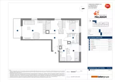 4 pokoje, mieszkanie 71,37 m², piętro 1, oferta nr B/7, Osiedle Palladium, Warszawa, Białołęka, Nowodwory, ul. Mieczysławy Ćwiklińskiej