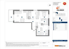 4 pokoje, mieszkanie 71,37 m², piętro 2, oferta nr B/12, Osiedle Palladium, Warszawa, Białołęka, Nowodwory, ul. Mieczysławy Ćwiklińskiej