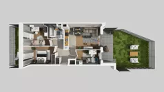 4 pokoje, mieszkanie 60,96 m², parter, oferta nr A/1, Międzyleska 4, Wrocław, Tarnogaj, Krzyki, ul. Międzyleska