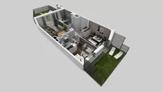 4 pokoje, mieszkanie 60,96 m², parter, oferta nr A/1, Międzyleska 4, Wrocław, Tarnogaj, Krzyki, ul. Międzyleska