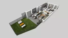 4 pokoje, mieszkanie 60,96 m², parter, oferta nr A/1, Międzyleska 4, Wrocław, Tarnogaj, Krzyki, ul. Międzyleska