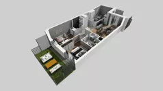 4 pokoje, mieszkanie 66,72 m², parter, oferta nr A/18, Międzyleska 4, Wrocław, Tarnogaj, Krzyki, ul. Międzyleska