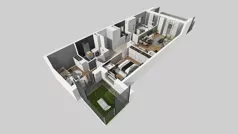 4 pokoje, mieszkanie 70,46 m², parter, oferta nr A/67, Międzyleska 4, Wrocław, Tarnogaj, Krzyki, ul. Międzyleska