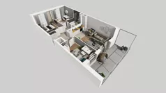 4 pokoje, mieszkanie 60,96 m², piętro 1, oferta nr A/3, Międzyleska 4, Wrocław, Tarnogaj, Krzyki, ul. Międzyleska