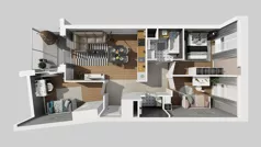 4 pokoje, mieszkanie 66,72 m², piętro 1, oferta nr A/25, Międzyleska 4, Wrocław, Tarnogaj, Krzyki, ul. Międzyleska