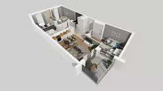 4 pokoje, mieszkanie 66,72 m², piętro 1, oferta nr A/25, Międzyleska 4, Wrocław, Tarnogaj, Krzyki, ul. Międzyleska