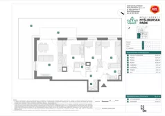 4 pokoje, mieszkanie 75,41 m², piętro 1, oferta nr G/10, Apartamenty Myśliborska Park, Warszawa, Białołęka, Żerań, ul. Myśliborska 11