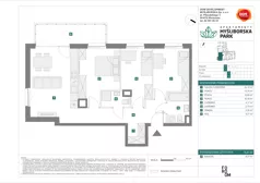 4 pokoje, mieszkanie 75,41 m², piętro 1, oferta nr G/10, Apartamenty Myśliborska Park, Warszawa, Białołęka, Żerań, ul. Myśliborska 11