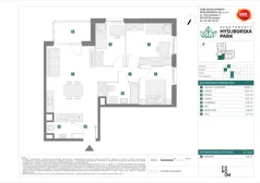 4 pokoje, mieszkanie 67,75 m², piętro 2, oferta nr H/18, Apartamenty Myśliborska Park, Warszawa, Białołęka, Żerań, ul. Myśliborska 11