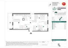 4 pokoje, mieszkanie 70,98 m², piętro 1, oferta nr J/60, Apartamenty Myśliborska Park, Warszawa, Białołęka, Żerań, ul. Myśliborska 11