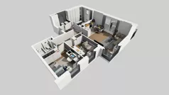 4 pokoje, mieszkanie 74,36 m², piętro 3, oferta nr I/25, Apartamenty Park Matecznego etap 2.2, Kraków, Podgórze, Mateczny, ul. Orawska