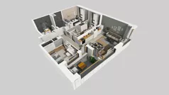 4 pokoje, mieszkanie 69,54 m², piętro 1, oferta nr A/7, Apartamenty Metro Wilanowska, Warszawa, Mokotów, Ksawerów, ul. Pejzażowa 26