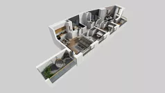 4 pokoje, mieszkanie 62,59 m², piętro 1, oferta nr A/13, Apartamenty Metro Wilanowska, Warszawa, Mokotów, Ksawerów, ul. Pejzażowa 26