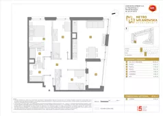 4 pokoje, mieszkanie 69,64 m², piętro 2, oferta nr A/19, Apartamenty Metro Wilanowska, Warszawa, Mokotów, Ksawerów, ul. Pejzażowa 26