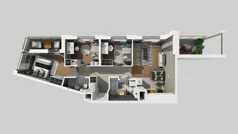 4 pokoje, mieszkanie 62,86 m², piętro 2, oferta nr A/25, Apartamenty Metro Wilanowska, Warszawa, Mokotów, Ksawerów, ul. Pejzażowa 26
