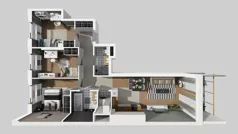 4 pokoje, mieszkanie 75,81 m², piętro 2, oferta nr A/96, Apartamenty Metro Wilanowska, Warszawa, Mokotów, Ksawerów, ul. Pejzażowa 26