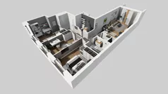 4 pokoje, mieszkanie 75,81 m², piętro 2, oferta nr A/96, Apartamenty Metro Wilanowska, Warszawa, Mokotów, Ksawerów, ul. Pejzażowa 26