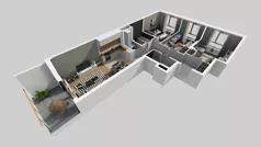 4 pokoje, mieszkanie 75,81 m², piętro 2, oferta nr A/96, Apartamenty Metro Wilanowska, Warszawa, Mokotów, Ksawerów, ul. Pejzażowa 26
