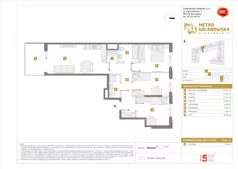 4 pokoje, mieszkanie 75,87 m², piętro 5, oferta nr A/108, Apartamenty Metro Wilanowska, Warszawa, Mokotów, Ksawerów, ul. Pejzażowa 26