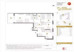 4 pokoje, mieszkanie 75,87 m², piętro 6, oferta nr A/112, Apartamenty Metro Wilanowska, Warszawa, Mokotów, Ksawerów, ul. Pejzażowa 26