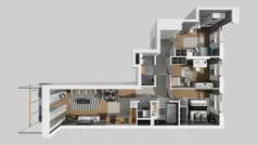 4 pokoje, mieszkanie 74,90 m², piętro 2, oferta nr A/121, Apartamenty Metro Wilanowska, Warszawa, Mokotów, Ksawerów, ul. Pejzażowa 26