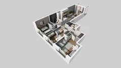 4 pokoje, mieszkanie 74,90 m², piętro 2, oferta nr A/121, Apartamenty Metro Wilanowska, Warszawa, Mokotów, Ksawerów, ul. Pejzażowa 26