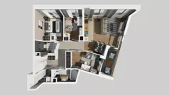 4 pokoje, mieszkanie 72,35 m², piętro 1, oferta nr A/145, Apartamenty Metro Wilanowska, Warszawa, Mokotów, Ksawerów, ul. Pejzażowa 26