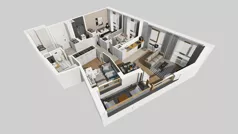 4 pokoje, mieszkanie 72,35 m², piętro 1, oferta nr A/145, Apartamenty Metro Wilanowska, Warszawa, Mokotów, Ksawerów, ul. Pejzażowa 26