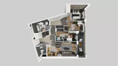 4 pokoje, mieszkanie 78,61 m², piętro 1, oferta nr A/146, Apartamenty Metro Wilanowska, Warszawa, Mokotów, Ksawerów, ul. Pejzażowa 26