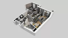 4 pokoje, mieszkanie 78,61 m², piętro 1, oferta nr A/146, Apartamenty Metro Wilanowska, Warszawa, Mokotów, Ksawerów, ul. Pejzażowa 26