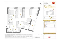 4 pokoje, mieszkanie 72,58 m², piętro 2, oferta nr A/151, Apartamenty Metro Wilanowska, Warszawa, Mokotów, Ksawerów, ul. Pejzażowa 26