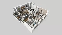 4 pokoje, mieszkanie 77,53 m², piętro 1, oferta nr A/198, Apartamenty Metro Wilanowska, Warszawa, Mokotów, Ksawerów, ul. Pejzażowa 26