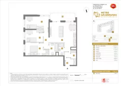 4 pokoje, mieszkanie 77,61 m², piętro 3, oferta nr A/230, Apartamenty Metro Wilanowska, Warszawa, Mokotów, Ksawerów, ul. Pejzażowa 26