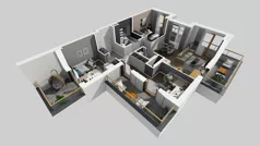 4 pokoje, mieszkanie 67,10 m², piętro 4, oferta nr A/250, Apartamenty Metro Wilanowska, Warszawa, Mokotów, Ksawerów, ul. Pejzażowa 26