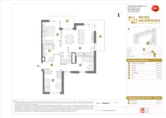 4 pokoje, mieszkanie 67,10 m², piętro 5, oferta nr A/266, Apartamenty Metro Wilanowska, Warszawa, Mokotów, Ksawerów, ul. Pejzażowa 26
