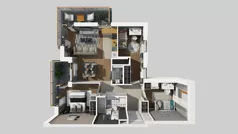 4 pokoje, mieszkanie 67,10 m², piętro 5, oferta nr A/266, Apartamenty Metro Wilanowska, Warszawa, Mokotów, Ksawerów, ul. Pejzażowa 26