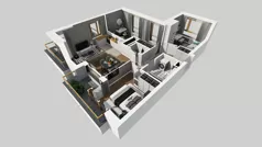 4 pokoje, mieszkanie 67,10 m², piętro 5, oferta nr A/266, Apartamenty Metro Wilanowska, Warszawa, Mokotów, Ksawerów, ul. Pejzażowa 26