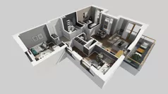 4 pokoje, mieszkanie 67,10 m², piętro 5, oferta nr A/266, Apartamenty Metro Wilanowska, Warszawa, Mokotów, Ksawerów, ul. Pejzażowa 26