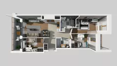 4 pokoje, mieszkanie 69,66 m², piętro 7, oferta nr A/286, Apartamenty Metro Wilanowska, Warszawa, Mokotów, Ksawerów, ul. Pejzażowa 26
