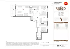 4 pokoje, mieszkanie 77,09 m², piętro 1, oferta nr A/23, Osiedle Wilno 9.2, Warszawa, Targówek, Elsnerów, ul. Rudnicka