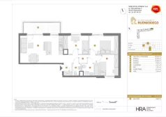 4 pokoje, mieszkanie 73,37 m², piętro 3, oferta nr C/17, Apartamenty Rudnickiego, Warszawa, Bielany, Piaski, ul. Rudnickiego 7