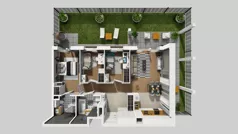 4 pokoje, mieszkanie 78,28 m², parter, oferta nr C/5, Osiedle Urbino 4.2, Warszawa, Włochy, Raków, ul. Szybka