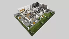 4 pokoje, mieszkanie 78,28 m², parter, oferta nr C/5, Osiedle Urbino 4.2, Warszawa, Włochy, Raków, ul. Szybka