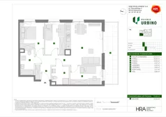 4 pokoje, mieszkanie 72,85 m², piętro 1, oferta nr C/9, Osiedle Urbino 4.2, Warszawa, Włochy, Raków, ul. Szybka