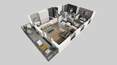4 pokoje, mieszkanie 72,85 m², piętro 1, oferta nr C/9, Osiedle Urbino 4.2, Warszawa, Włochy, Raków, ul. Szybka
