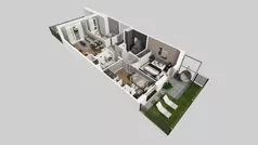4 pokoje, mieszkanie 70,14 m², parter, oferta nr D/1, Osiedle Urbino 4.2, Warszawa, Włochy, Raków, ul. Szybka
