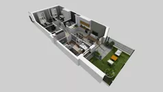 4 pokoje, mieszkanie 70,14 m², parter, oferta nr D/1, Osiedle Urbino 4.2, Warszawa, Włochy, Raków, ul. Szybka
