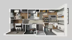 4 pokoje, mieszkanie 70,26 m², piętro 1, oferta nr D/5, Osiedle Urbino 4.2, Warszawa, Włochy, Raków, ul. Szybka